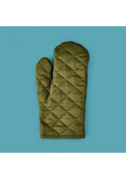 Gabardin Fırın Eldiveni - Yeşil - 17X30 cm modelleri