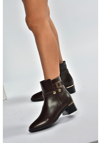 V518978109 Kahverengi Kalın Topuklu Kadın Bot fırsatları