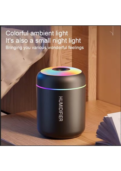 Mighty Rgb Siyah 180 ml USB Ultrasonik Ofis Oda ve Araba Hava Nemlendirici Buhar Makinesi Aroma Difizörü modelleri