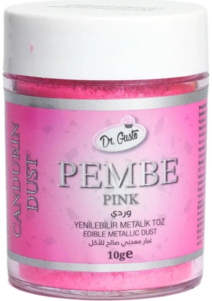 Metalik Toz Gıda Boyası Pembe 10 gr – Çikolata, Pasta, Kurabiye, Şekerleme ve Dekor Süsleme Boyası