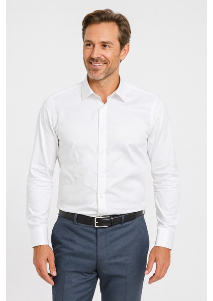 Erkek Klasik Gömlek – Pamuklu Esnek Kumaş,slim Fit Uzun Kollu, Fransız Manşetli Plus Scorpion fiyatları