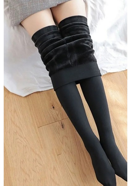 Siyah Termal Içi Polarlı Yırtılmaya ve Kaçmaya Dayanıklı Kadın Külotlu Çorap fiyatları