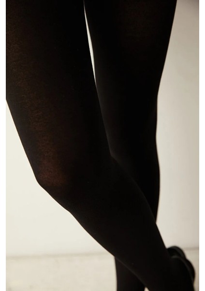 Siyah Termal Içi Polarlı Yırtılmaya ve Kaçmaya Dayanıklı Kadın Külotlu Çorap modelleri