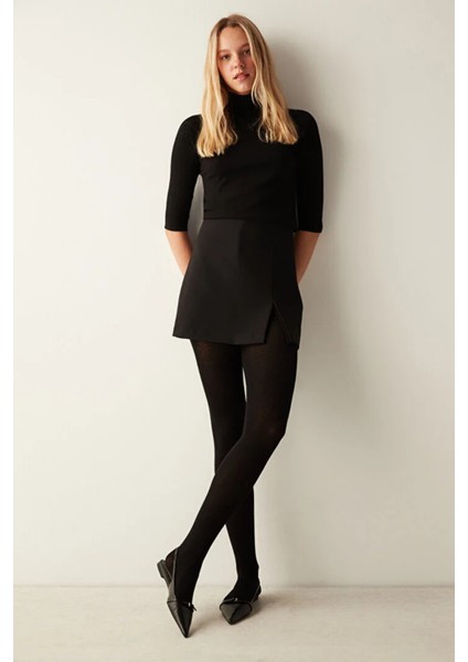 Siyah Termal Içi Polarlı Yırtılmaya ve Kaçmaya Dayanıklı Kadın Külotlu Çorap fırsatları