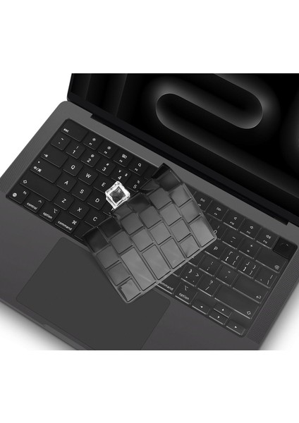 Macbook Pro 14 Inç A2442 / A2992 / A2918 / A3401 / A3112 / A3185 Uyumlu Türkçe Q Silikon Klavye Koruyucu