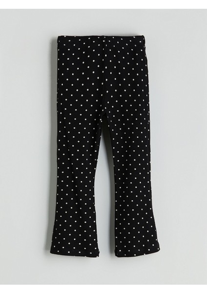 Yeni Sezon Beli Lastikli Desenli Kız Çocuk Tayt
