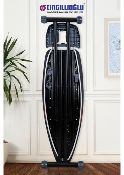 CM-777 Titanic Black Serisi Ergonomik Tasarım Ütü Masası Lale Motif Ütü Park Yeri fiyatları