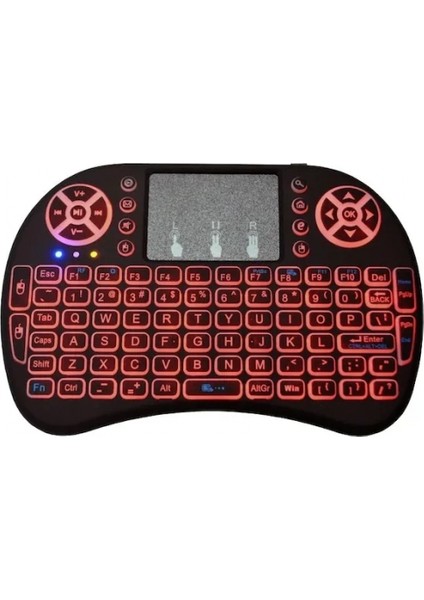 Smart Tv Box Ps3 Uyumlu Kablosuz Dokunmatik Işıklı Şarjlı Touchpadli Mini Q Klavye indirimleri