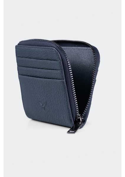 Hakiki Deri, El Yapımı, Erkek Kartlık, 6 Kart Yuvalı, 4506 Koyu Mavi modelleri