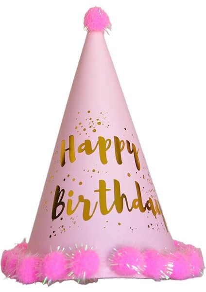 Happy Birthday Simli Ponponlu Şapka fiyatları