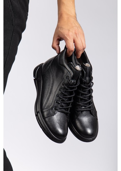 Hakiki Deri, Fermuarlı, Içi Kürklü, Kaymaz Taban, Deri Erkek Bot modelleri