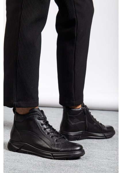 Hakiki Deri, Fermuarlı, Içi Kürklü, Kaymaz Taban, Deri Erkek Bot fırsatları