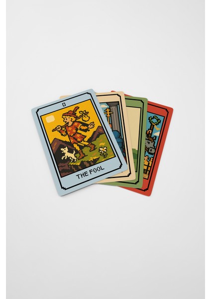 78 Kartlı 8-Bit Fantasy Deck 5,9 x 9,2 cm Klasik Mini Tarot Destesi Tarot Kartları fiyatları