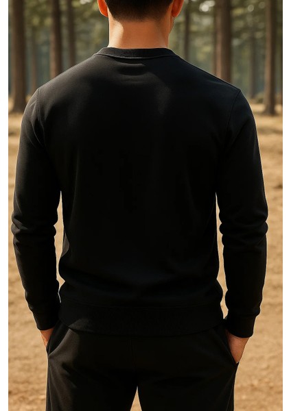 Erkek Mevsimlik Salaş Uzun Kol Siyah Sweatshirt fiyatları