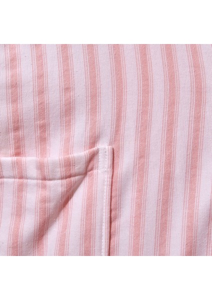 Soft Kimono Çizgili Kadın Bornoz - Beyaz / Pembe - S / M modelleri