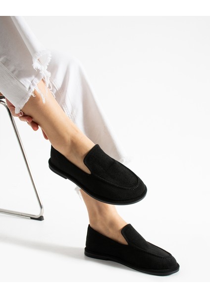 Konforlu Kadın Süet Mokasen Ayakkabı Loafer indirimleri
