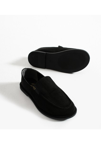 Konforlu Kadın Süet Mokasen Ayakkabı Loafer