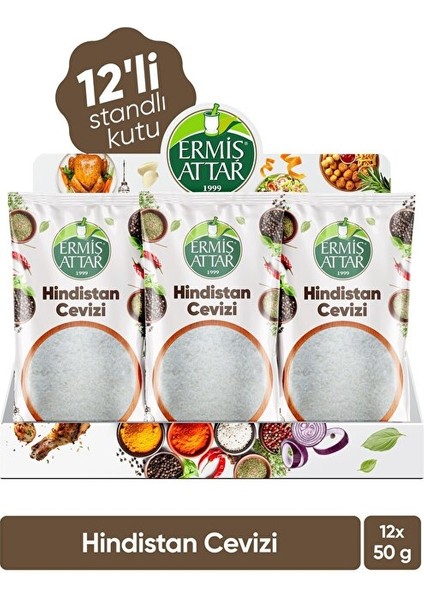 Hindistan Cevizi 50 Gram 12'li Ermiş Attar