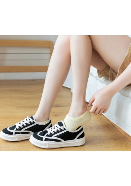 5' Çift Kadın Soft Renkli Görünmez Likralı ve Pamuklu Patik,babet Çorap indirimleri