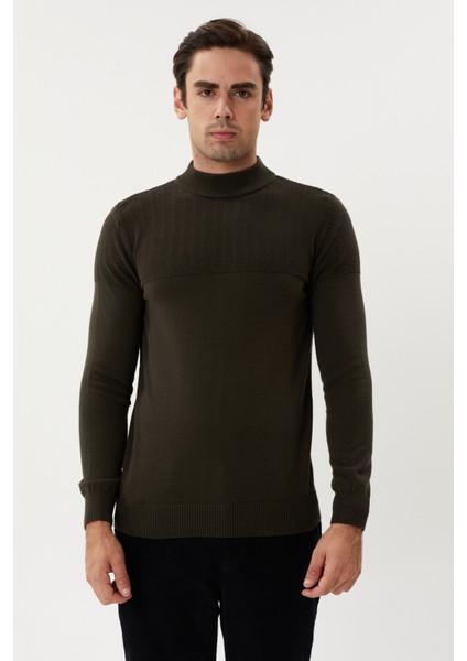 Et 3638 Yarım Boğazlı Dokuma Detaylı Erkek Kazak fiyatları