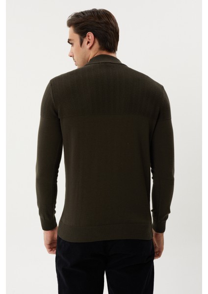 Et 3638 Yarım Boğazlı Dokuma Detaylı Erkek Kazak indirimleri