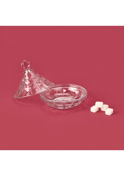 Glass Cam Şekerlik - Şeffaf - 6 cm
