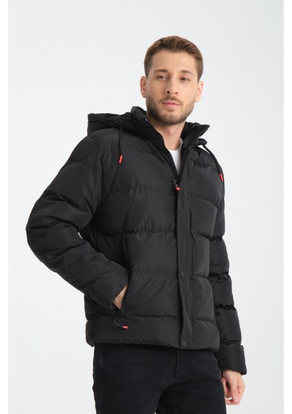 Su ve Rüzgar Geçirmez Erkek Kapüsonlu Kışlık Mont Şişme Mont fiyatları