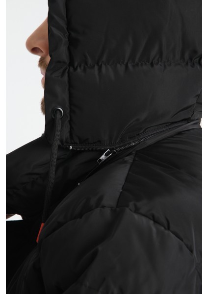 Su ve Rüzgar Geçirmez Erkek Kapüsonlu Kışlık Mont Şişme Mont fırsatları