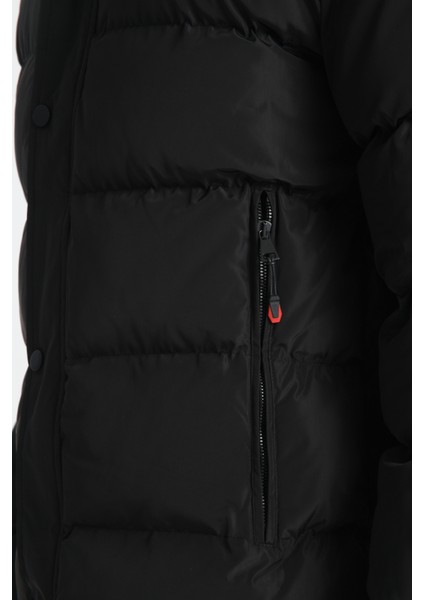 Su ve Rüzgar Geçirmez Erkek Kapüsonlu Kışlık Mont Şişme Mont