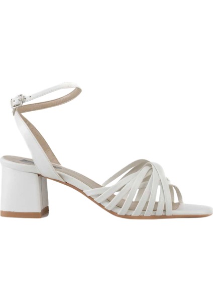 Kadın Topuklu Sandalet Kırık Beyaz fiyatları