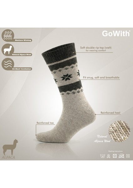 Alpaka Yünlü Çizgili Termal Kışlık Çorap 3097 fiyatları