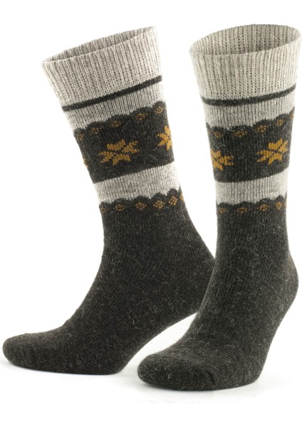 Alpaka Yünlü Çizgili Termal Kışlık Çorap 3097 modelleri