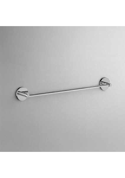 Uzun Havluluk Krom 40 cm Parlak Gümüş Duvar Tipi Paslanmaz Çelik Banyo Havlu Askısı Aparatı