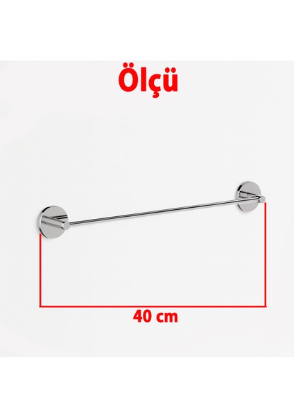 Uzun Havluluk Krom 40 cm Parlak Gümüş Duvar Tipi Paslanmaz Çelik Banyo Havlu Askısı Aparatı modelleri