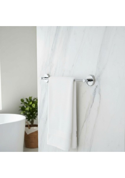 Uzun Havluluk Krom 40 cm Parlak Gümüş Duvar Tipi Paslanmaz Çelik Banyo Havlu Askısı Aparatı indirimleri