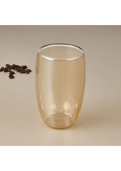 Çift Cidarlı Latte Bardağı - Amber - 450 ml modelleri