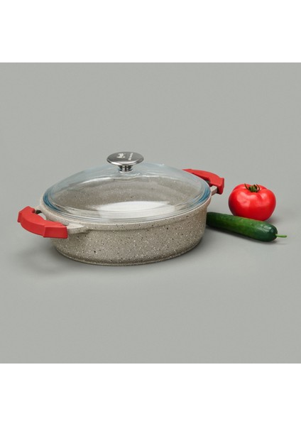 Döküm Karnıyarık Tenceresi - Bej / Kırmızı - 26 cm modelleri