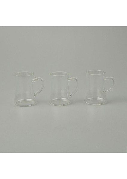 Keyif 3'lü Cam Kupa - Şeffaf - 180 ml