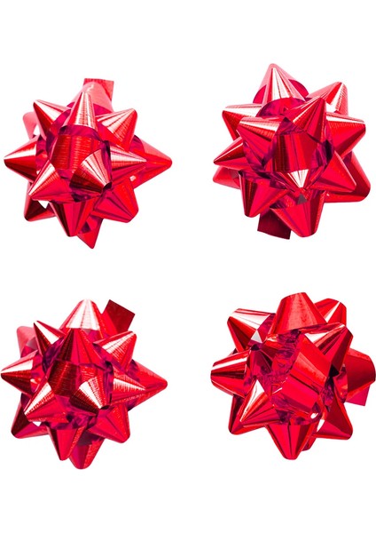 No:5 Kırmızı Metalik Hediye Paketi Süsü fiyatları