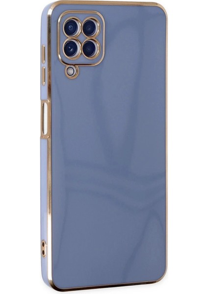 Bfs Samsung Galaxy A12 Kılıf Volet Silikon - Mavi