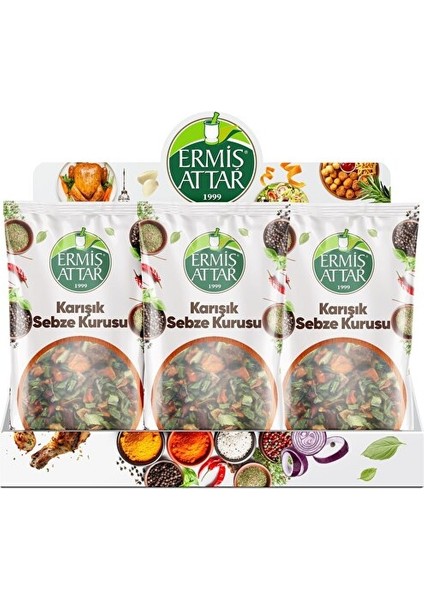 Karışık Sebze Kurusu 50 Gram 3'lü Ermiş Attar