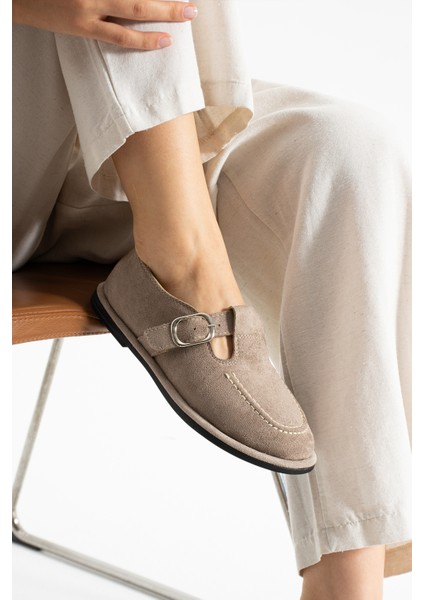 Arabella Kadın Süet Toka Detaylı Günlük Loafer Ayakkabı
