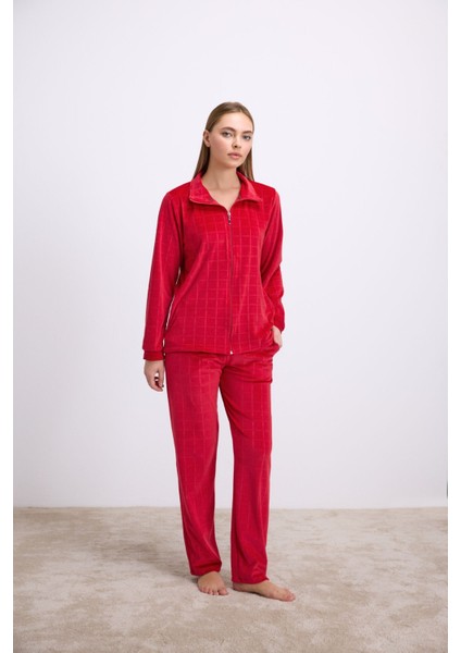 11565 Bayan Pijama Takım -Kırmı - -- M fiyatları