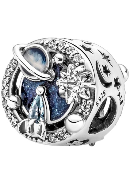 925 Ayar Gümüş Geceye Fısıldayan Ay Charm