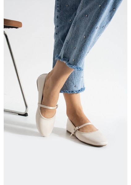 Felix Kadın Taş Tokalı Mary Jane Ayakkabı Babet modelleri