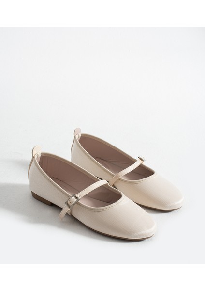 Felix Kadın Taş Tokalı Mary Jane Ayakkabı Babet