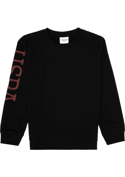 Erkek Çocuk Siyah Sweatshirt 50313831-VR046