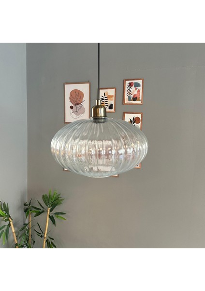 Elegant Şeffaf Cam Tekli Avize Yarım Lale Başlık Sarkıt Lamba Restoran Salon Aydınlatma indirimleri