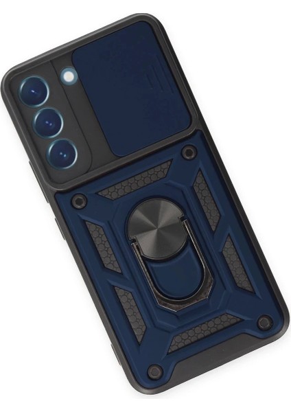 Bfs Samsung Galaxy S23 Kılıf Pars Lens Yüzüklü Silikon - Lacivert modelleri