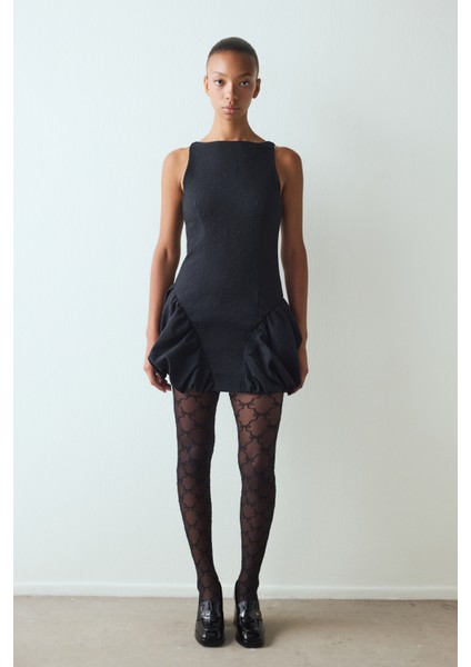 Siyah Scarlet Ribbon Külotlu Çorap